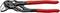 Une pince avec des poignées rouge et noir, adaptée pour couper du métal ou du fil, portant l'inscription 'KNIPEX' sur la poignée.