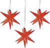 HGD CW62-1002 Étoile de Noël à LED blanc chaud LED rouge
