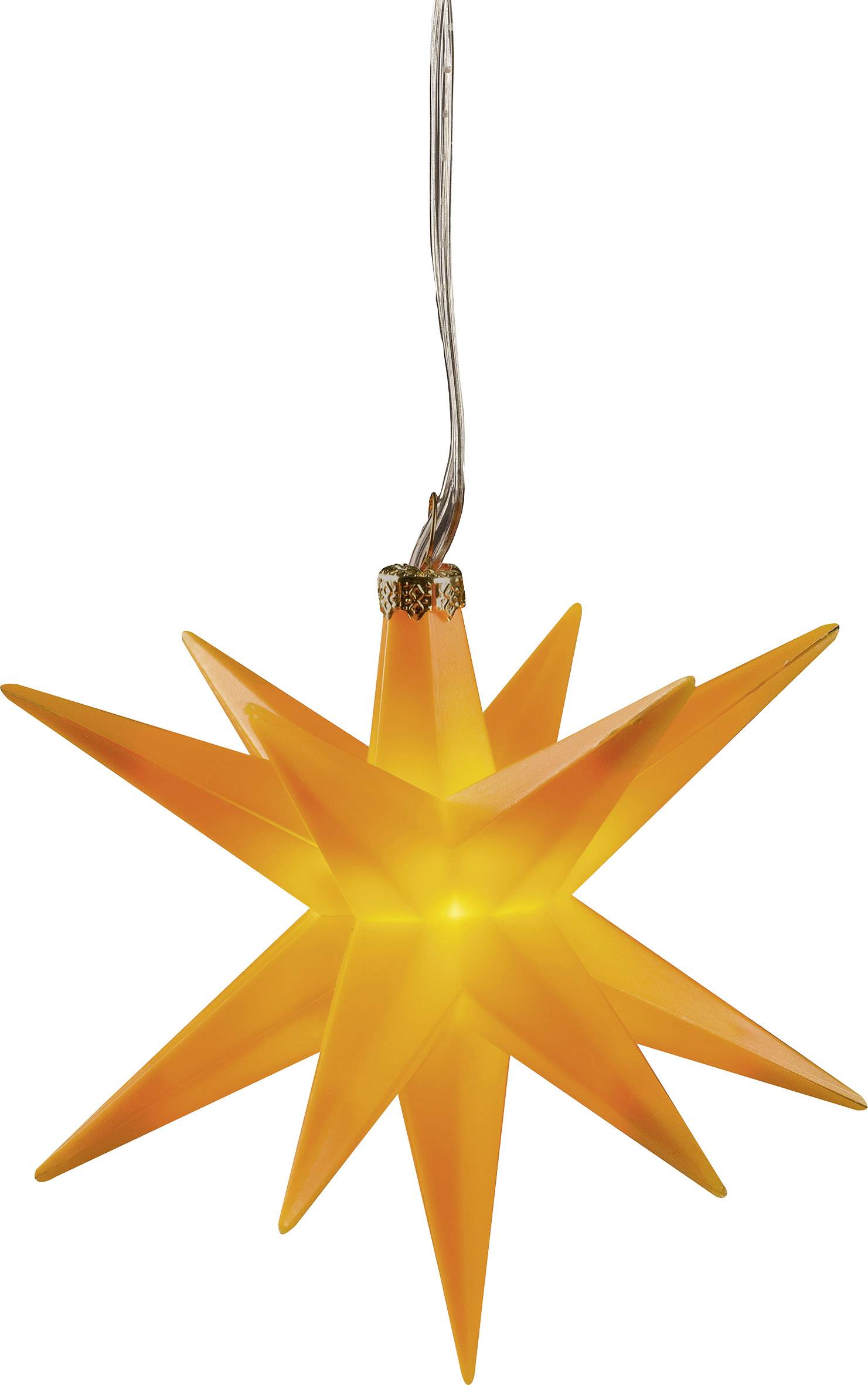 HGD CW62-1006 Étoile de Noël à LED blanc chaud LED jaune minuteur