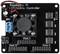 Carte de contrôleur de matrice LED Raspberry Pi avec ventilateur, connecteurs et composants pour le pilotage d'affichages à matrice LED.
