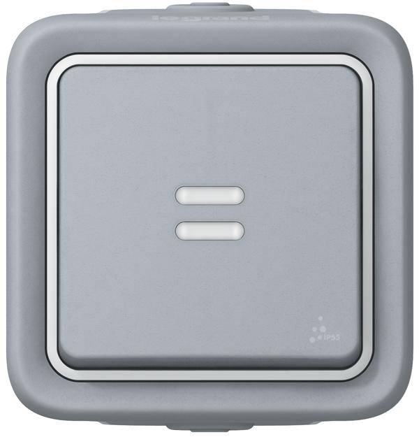 Legrand   Interrupteur d'installation Plexo gris 069712 1 pc(s)