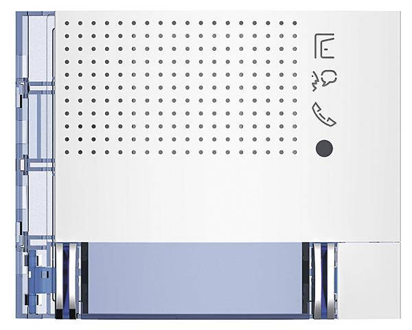 Lecteur de disque externe dans un boîtier de protection blanc avec des fentes d'aération et des symboles d'alimentation, de réseau et d'état.