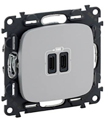 Legrand Prise USB Valena Life Allure aluminium 755347 1 pc(s)