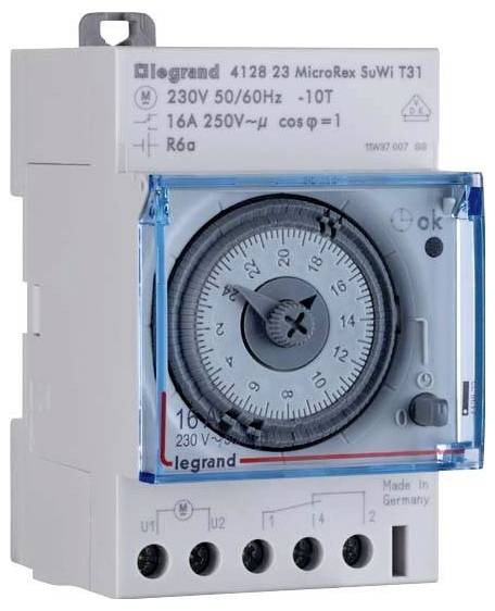 Legrand Legrand 412809 Programmateur horaire pour rail analogique 230 V-0
