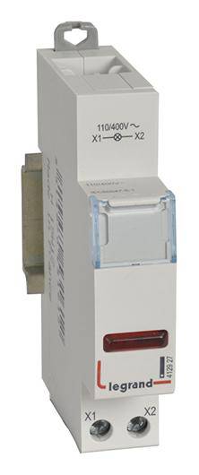 Un composant électrique avec boîtier, supportant une tension de 110/400V. Il possède des connexions étiquetées 'X1' et 'X2'.