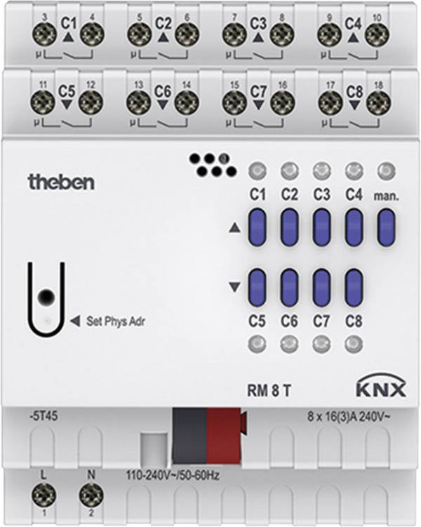 Theben KNX 4940200 Actionneur de commutation    RM 8 T KNX