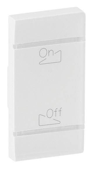 Interrupteur au design neutre avec l'inscription 'On' en haut et 'Off' en bas.