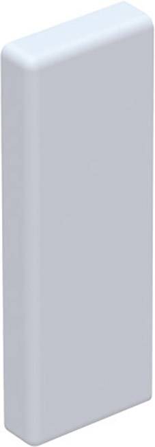 Une gomme rectangulaire bleue, représentée verticalement.