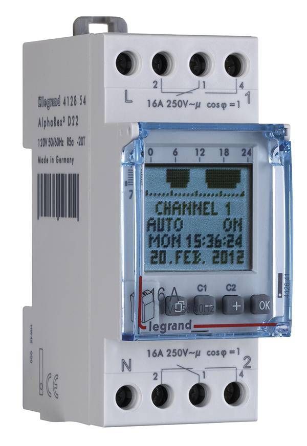 Legrand Legrand 412658 Programmateur horaire pour rail numérique 120 V