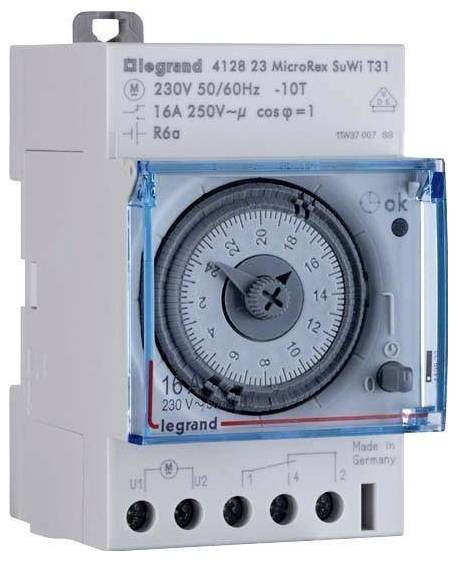 Legrand Legrand 412816 Programmateur horaire pour rail analogique 120 V-0