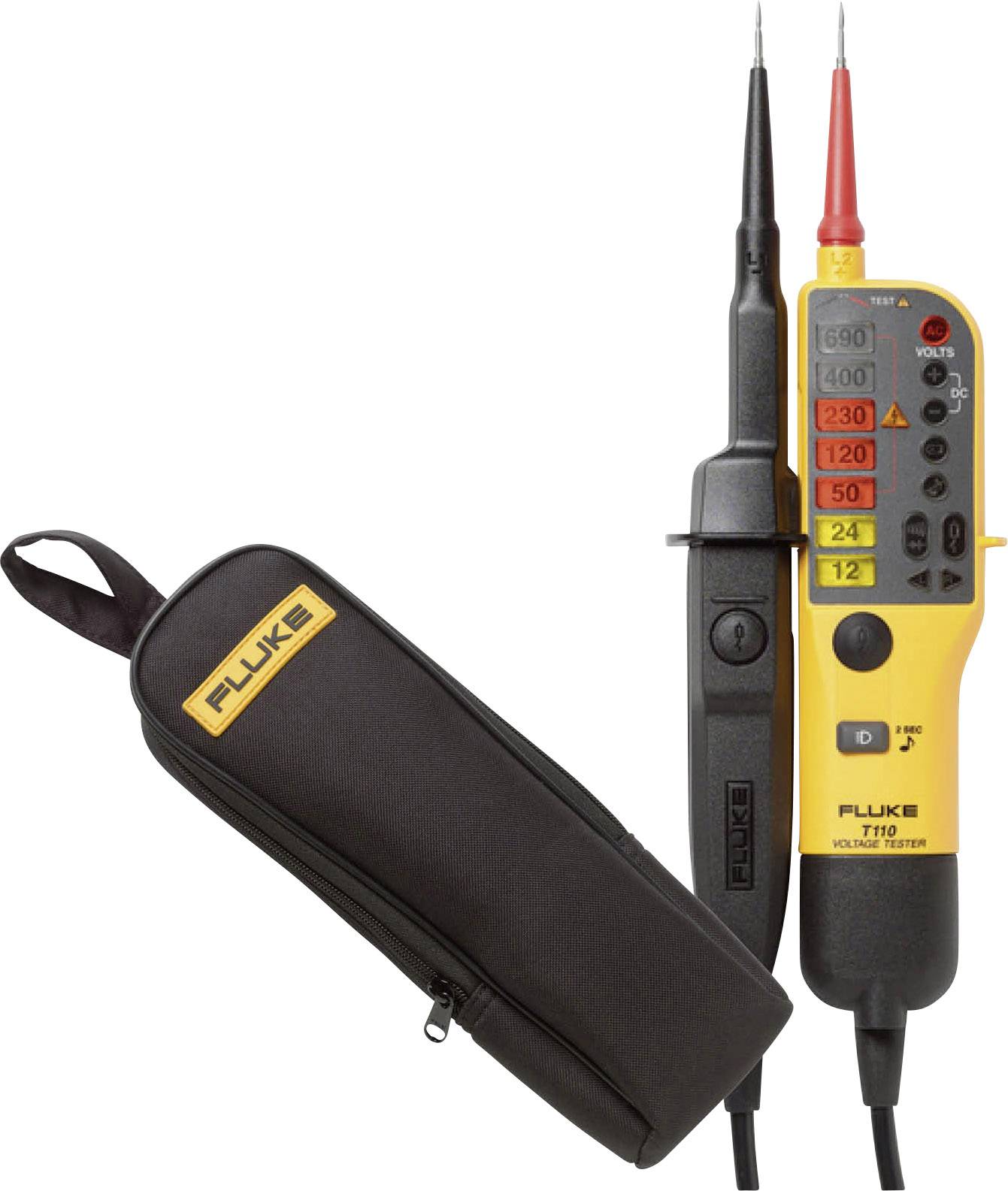 Testeur Tension Fluke Sans Contact - 90-600V AC - Double Sensibilité - CAT IV 600V - Format Stylo