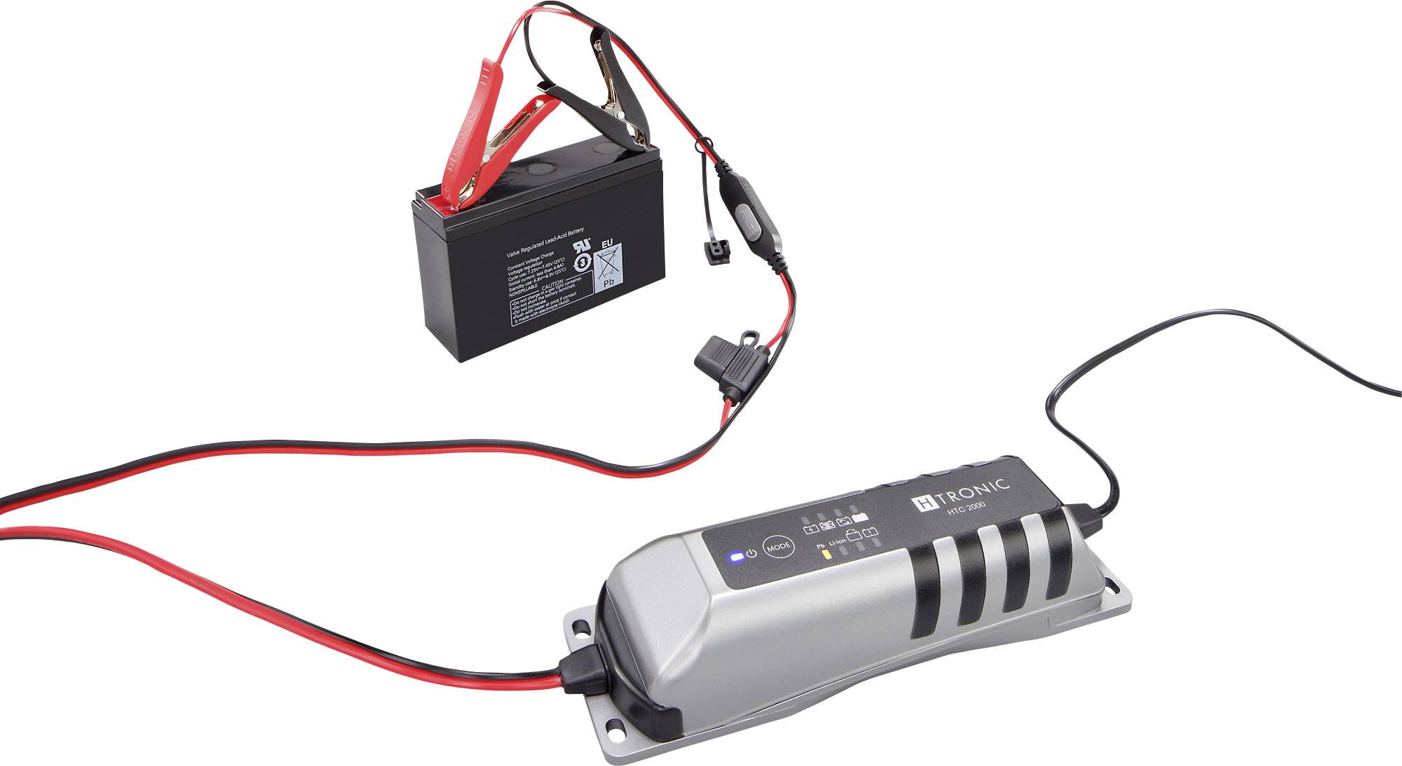 H-Tronic Automatik-Ladegerät HTC 2000 1250710 Chargeur automatique 12 V 2 A-5