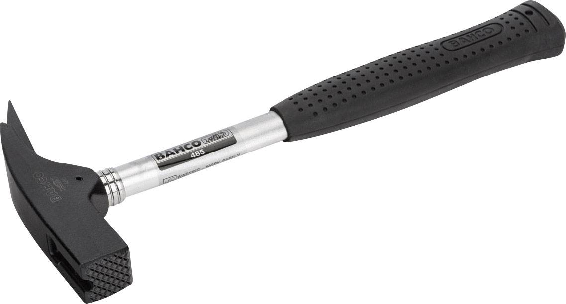 Un marteau de charpentier ergonomique avec une poignée en caoutchouc noir et un manche en argent, idéal pour des travaux précis.