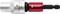 Écrou à ergots avec adaptateur à embout de Toolcraft, rouge-argent, taille 10, adapté aux travaux de vissage.