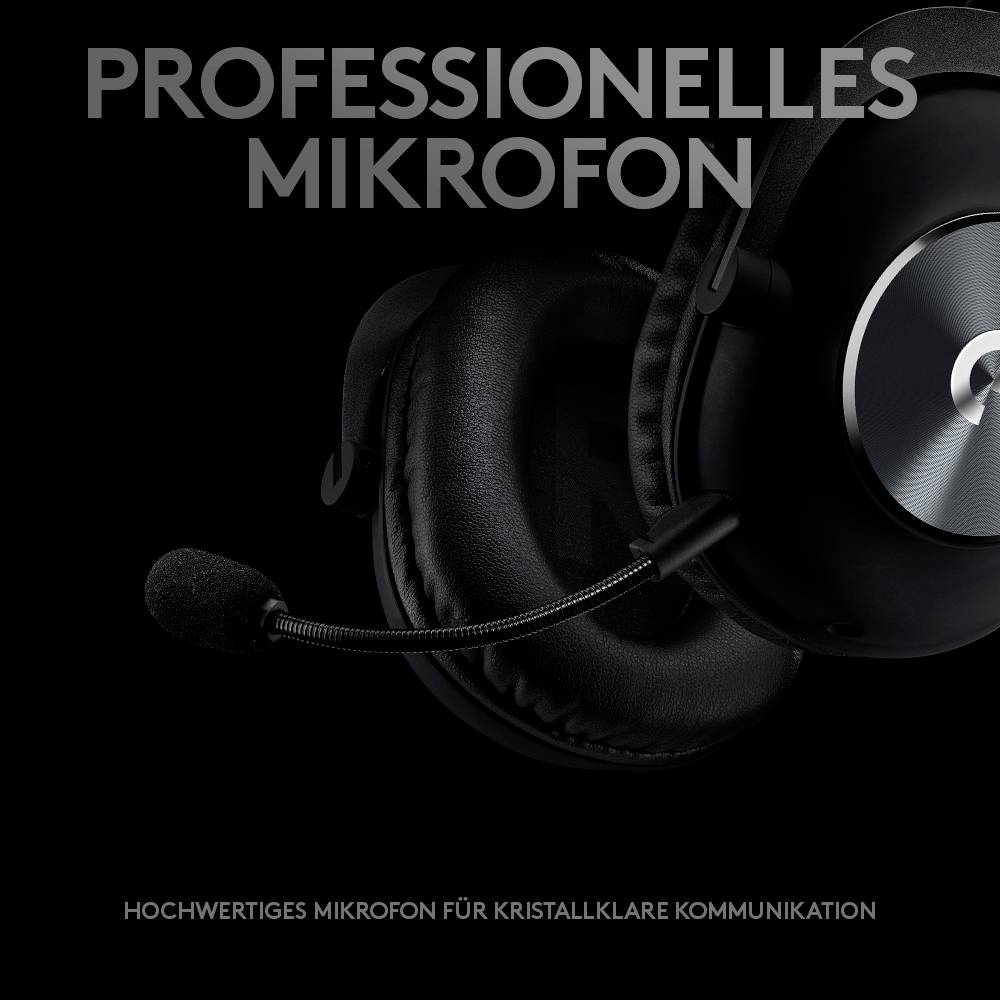 Microphone professionnel avec casque pour une communication claire, représenté avec un accent sur les détails et un design de haute qualité.