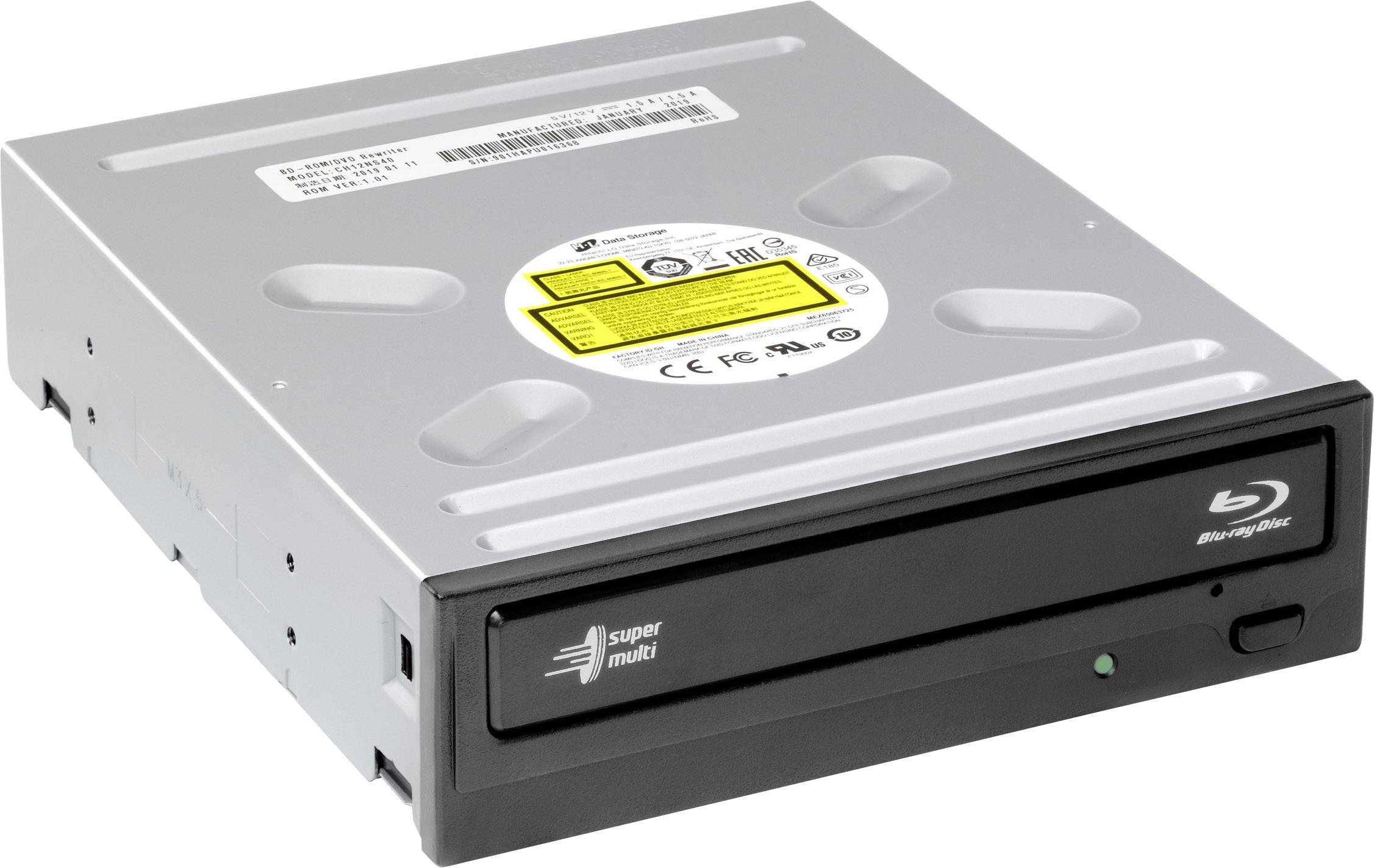 Lecteur Bluray interne HL Data Storage CH12 CH12NS40.AHLU10B au détail SATA noir 1 pc(s
