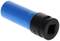 'Douille de clé à chocs bleue avec embout noir, taille 17 mm.'