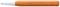 Un crayon orange portant l'inscription 'CASTELL 9000 2B'. Le crayon est taillé et repose horizontalement.
