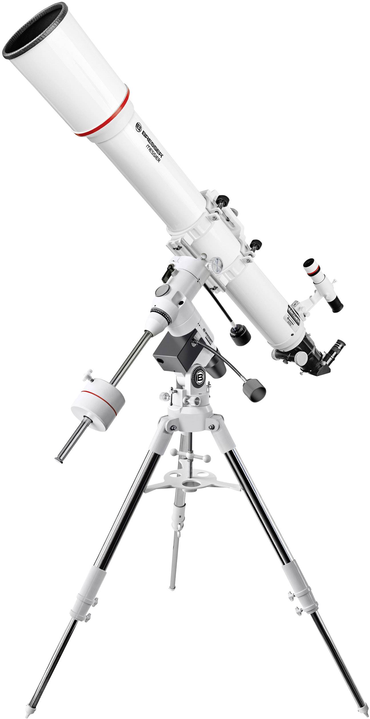 Bresser Optik Messier AR-102L/1350 EXOS-2/EQ5 Télescope à lentille équatoriale achromatique Grossissement 35 à 200 x