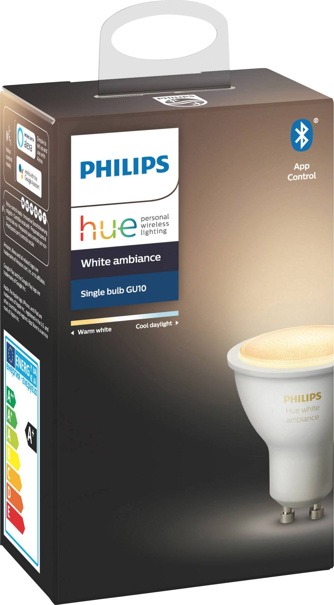 Ampoule à LED Philips LED 929001953301 CEE: G (A - G) White Ambiance GU10 5 W blanc chaud, blanc neutre, blanc froid CEE-4