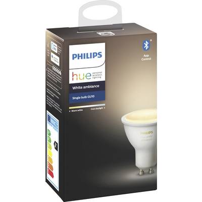 Ampoule à LED Philips LED 929001953301 CEE: G (A - G) White Ambiance GU10 5 W blanc chaud, blanc neutre, blanc froid CEE-14
