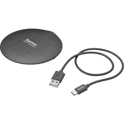 Hama Chargeur à induction 2000 mA FC10 Metal 00183381 Sorties standard Qi noir-0