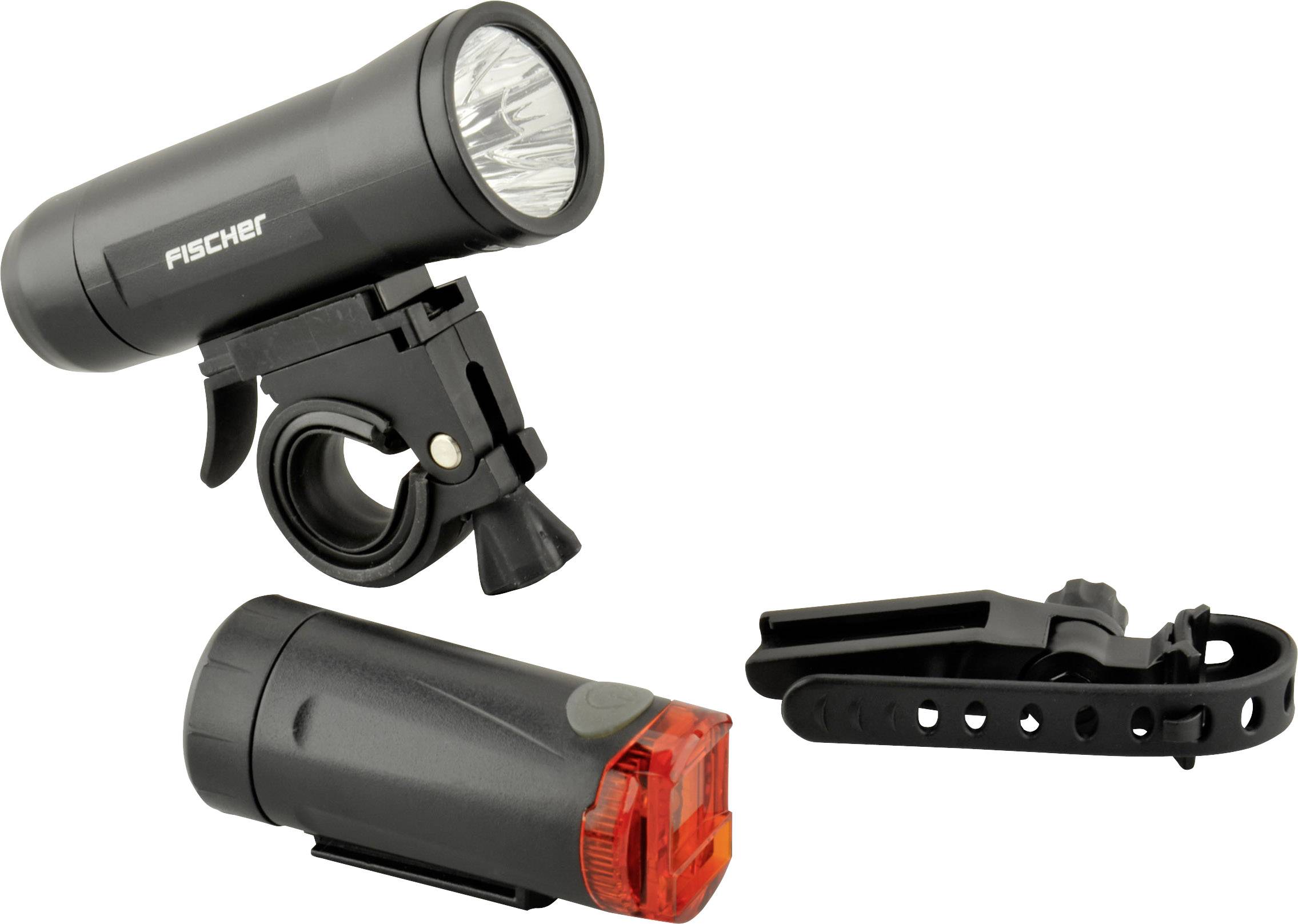 Kit d'éclairage de vélo Fischer Fahrrad 85341 Ampoule LED à pile(s) noir 1 pc(s) Conrad.fr
