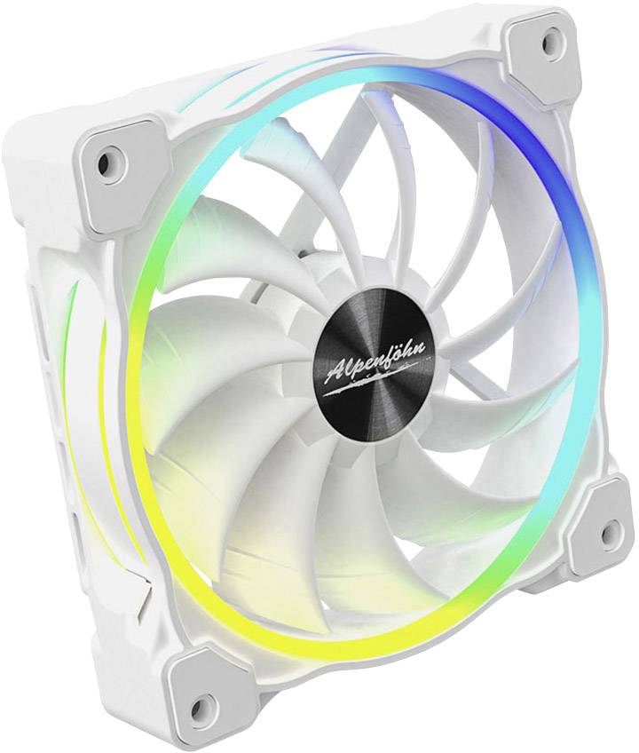 Alpenföhn Wing Boost 3 ARGB PWM Ventilateur pour PC blanc (l x H x P) 120 x 120 x 25 mm avec éclairage LED-1