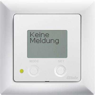 Affichage numérique d'un thermostat, indiquant 'Aucune alerte', avec deux touches portant les inscriptions 'Mode' et 'Réglage'.