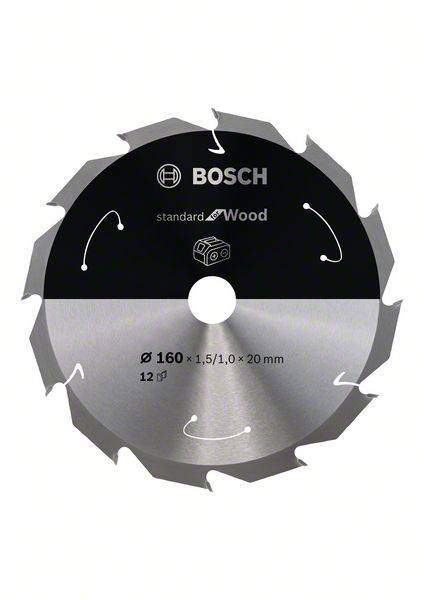 Bosch Accessories 2608837675 2608837675 Lame de scie circulaire au carbure 160 x 20 mm Nombre de dents: 12 1 pc(s)
