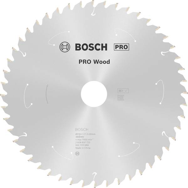 Bosch Accessories Bosch Power Tools 2608837723 Lame de scie circulaire au carbure 216 x 30 mm Nombre de dents: 48 1 pc(s)