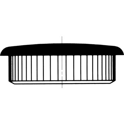 Une coupe transversale d'un bâtiment circulaire avec des colonnes et un grand toit évoquant un design de temple ou de pavillon classique.