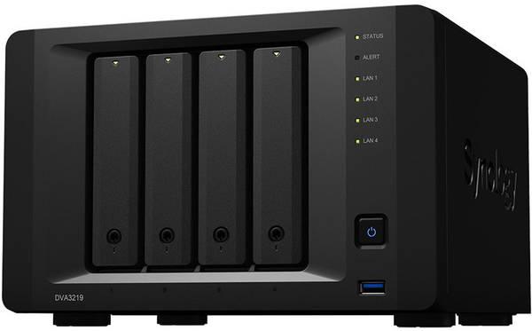 Synology Deep Learning NVR DVA3219 Boîtier serveur NAS 4 baie cryptage ...