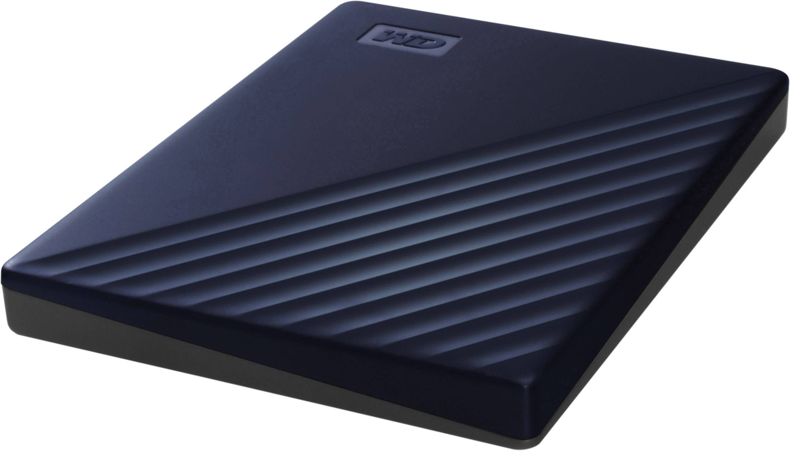 Disque dur externe portable avec boîtier noir et design structuré, adapté au stockage de données et aux sauvegardes.