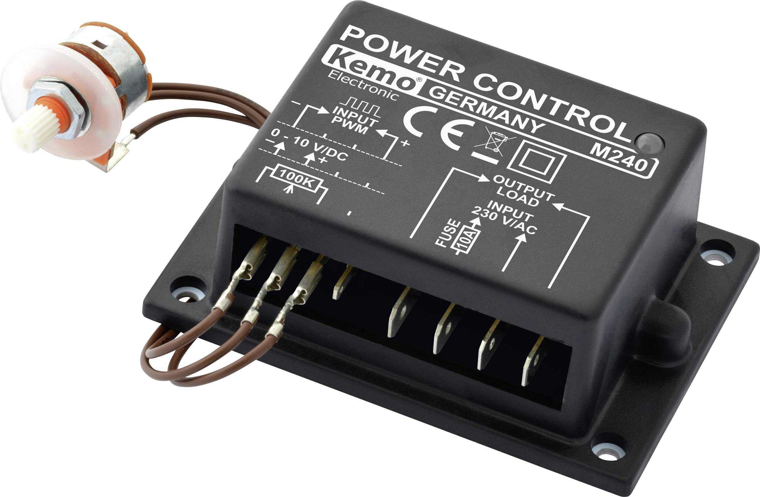Régulateur de puissance kit monté Kemo M240 230 V/AC 10 A 1 pc(s)
