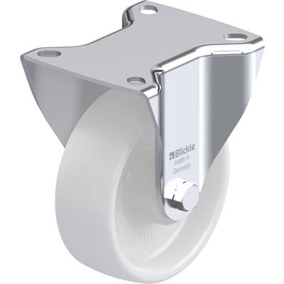 Roulette en métal avec roue en plastique, fixable par quatre trous de vis, surface brillante, adaptée aux appareils mobiles ou aux meubles.
