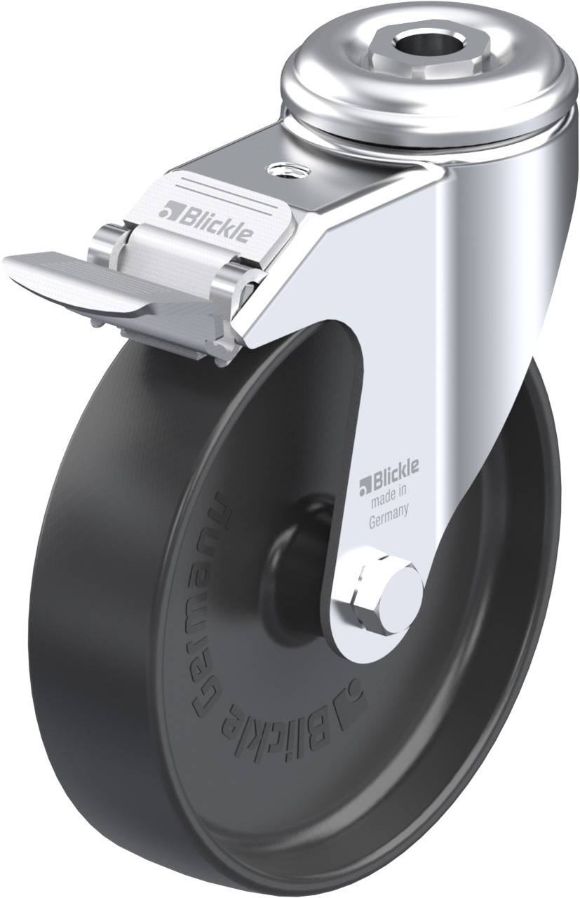 Blickle 223487 LKRA-POA 125G-FI Roulette pivotante avec blocage Diamètre de la roue: 125 mm Capacité de charge (max.): 120 kg 1 pc(s)