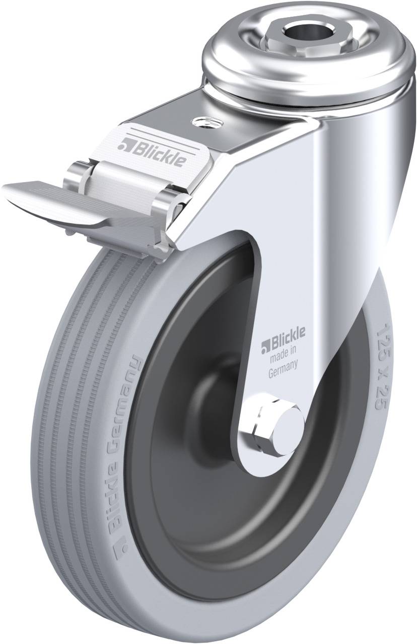 Blickle 223495 LKRA-VPA 125G-FI Roulette pivotante avec blocage Diamètre de la roue: 125 mm Capacité de charge (max.): 100 kg 1 pc(s)