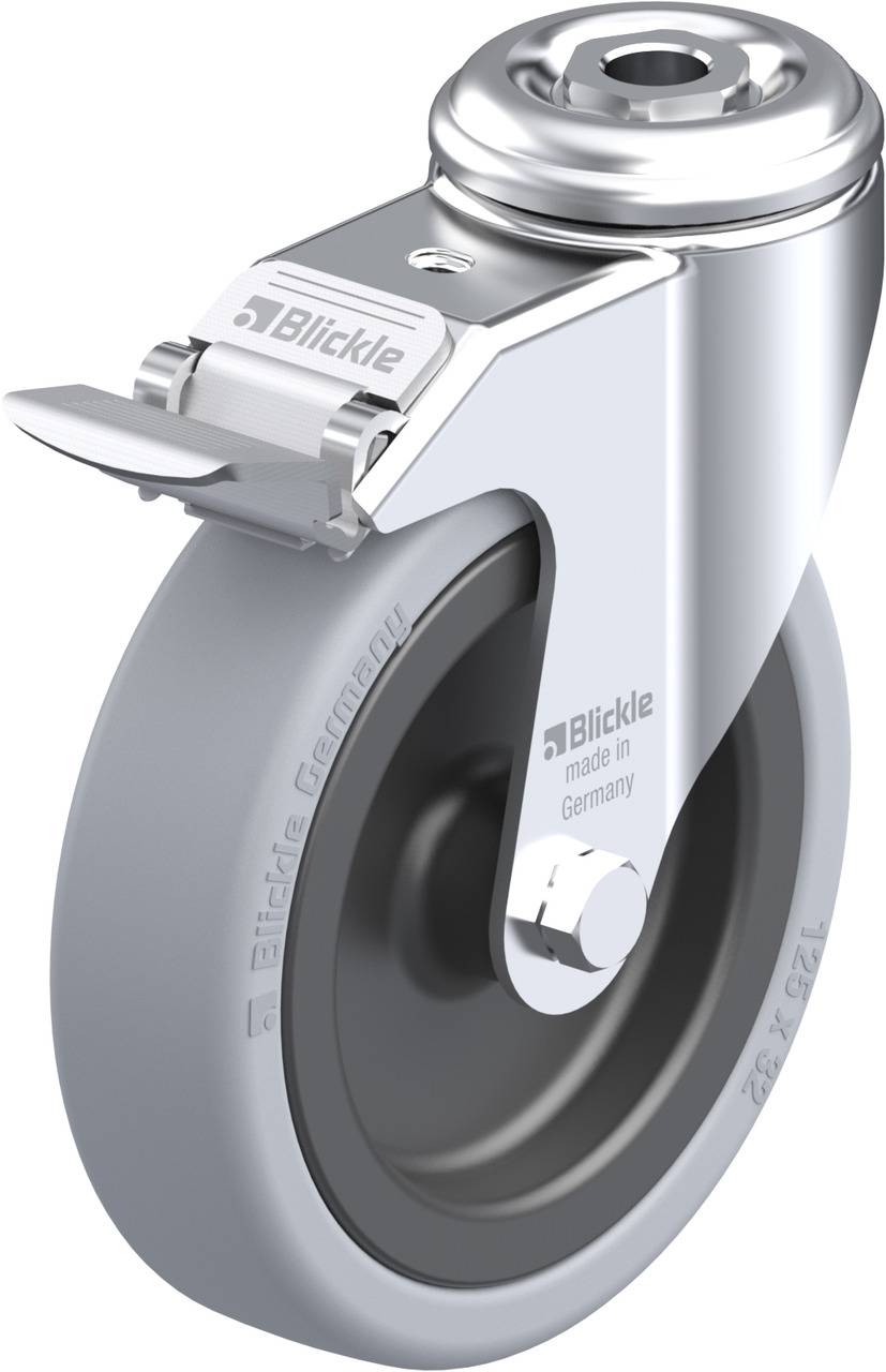 Blickle 223537 LKRA-VPA 126G-FI Roulette pivotante avec blocage Diamètre de la roue: 125 mm Capacité de charge (max.): 120 kg 1 pc(s)
