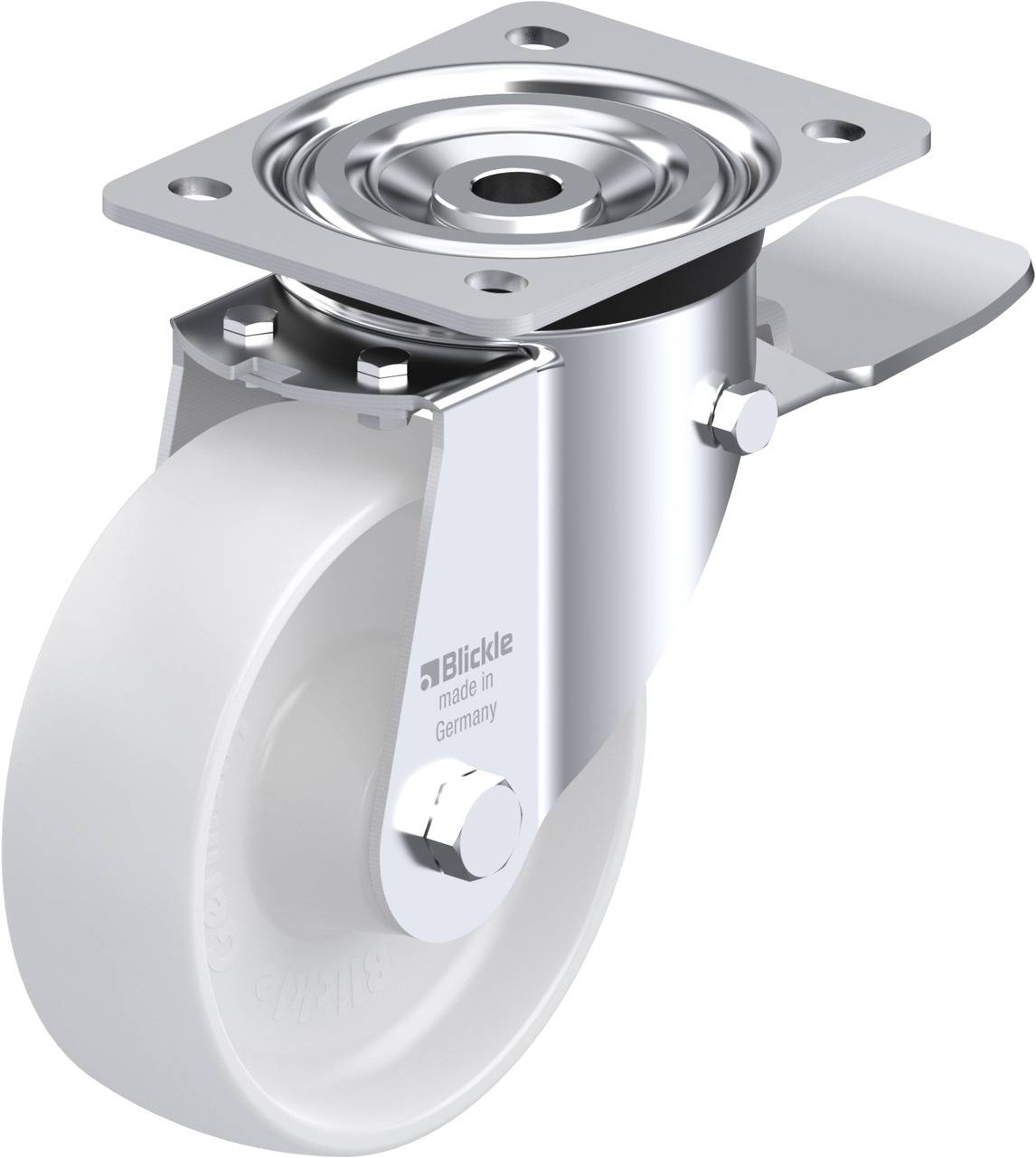 Blickle 101766 L-PO 150XR-ST Roulette pivotante avec blocage Diamètre de la roue: 150 mm Capacité de charge (max.): 400 kg 1 pc(s)