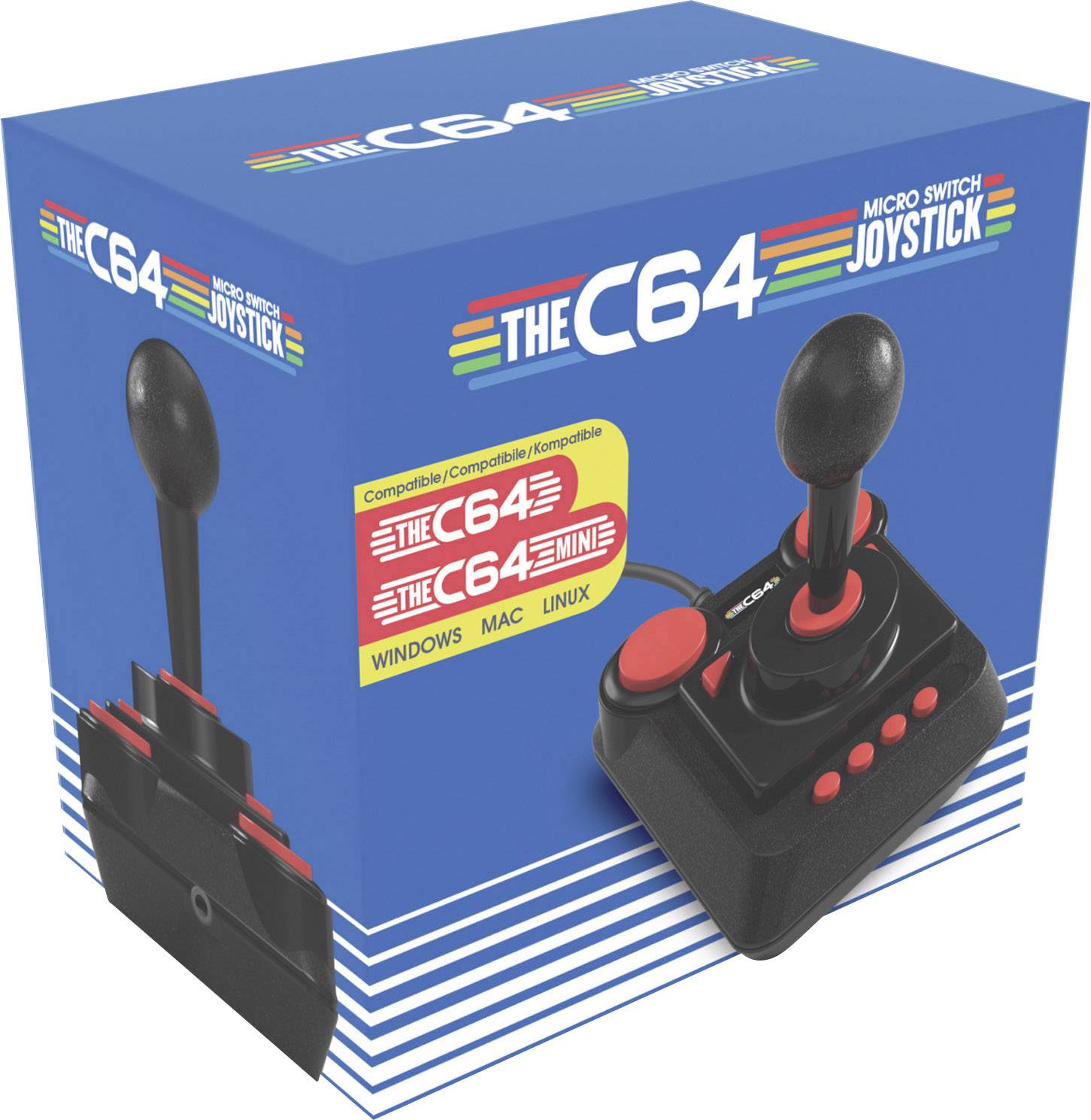 Joystick Retro Games The C64 Joystick 1036612 noir, rouge 1 pc(s