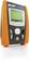 Un dispositif de test électrique portable avec un écran numérique affichant un graphique de courbe. Entouré d'un boîtier orange.