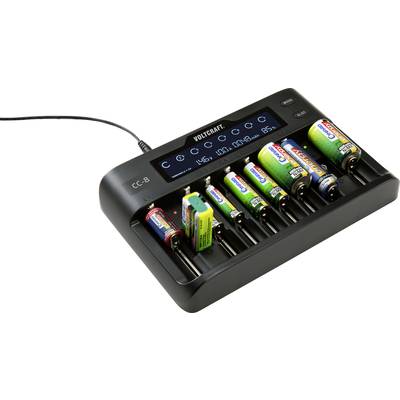 Chargeur de piles NiMH - R03, R06, R14, R20 et 9V - Indicateur de charge LCD