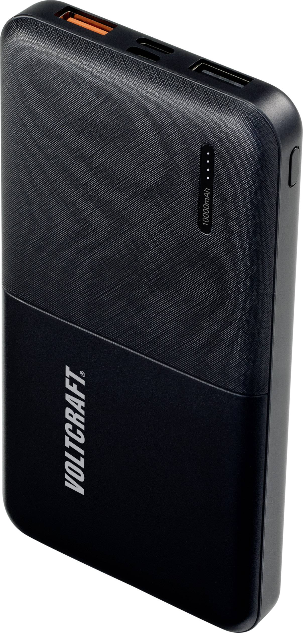 VOLTCRAFT PB-17C Powerbank (batterie supplémentaire) 10000 mAh Power Delivery LiPo noir affichage du statut-1