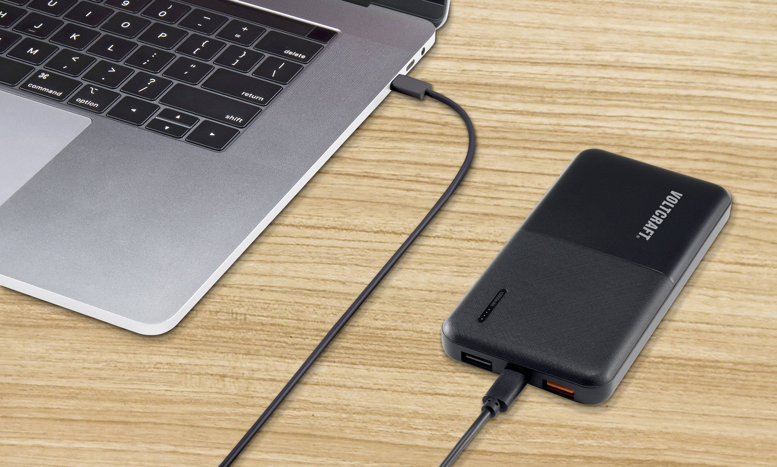 VOLTCRAFT PB-17C Powerbank (batterie supplémentaire) 10000 mAh Power Delivery LiPo noir affichage du statut-5