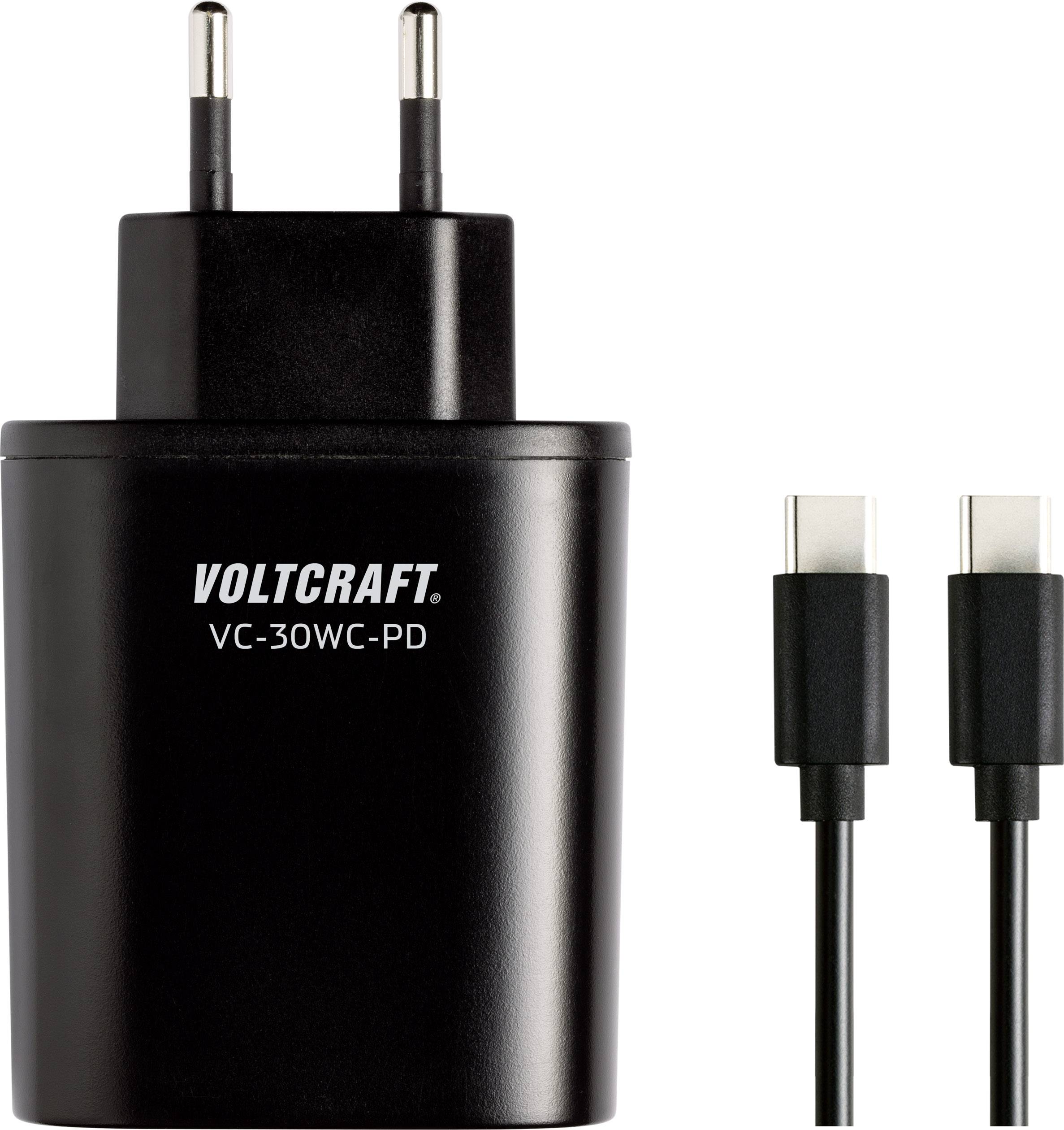 VOLTCRAFT;VC-30WC-PD;Chargeur USB30 W 1x USB-C, 2x USB-A.-1
