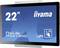 Un moniteur de 22 pouces portant l'inscription « iiyama ProLite TF2215MC », affichant un logo IPS et un symbole de fonction tactile à 10 points.