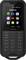Un téléphone mobile noir avec un clavier et un écran couleur affiche des applications telles que Appareil photo, Messages et Paramètres.