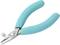 Une pince coupante à fils avec des poignées bleues, adaptée pour couper précisément de petits fils dans des projets artisanaux ou électroniques.
