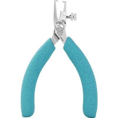 'Pince à outils avec poignées turquoises, adaptée aux travaux précis en électronique ou en mécanique de précision.'